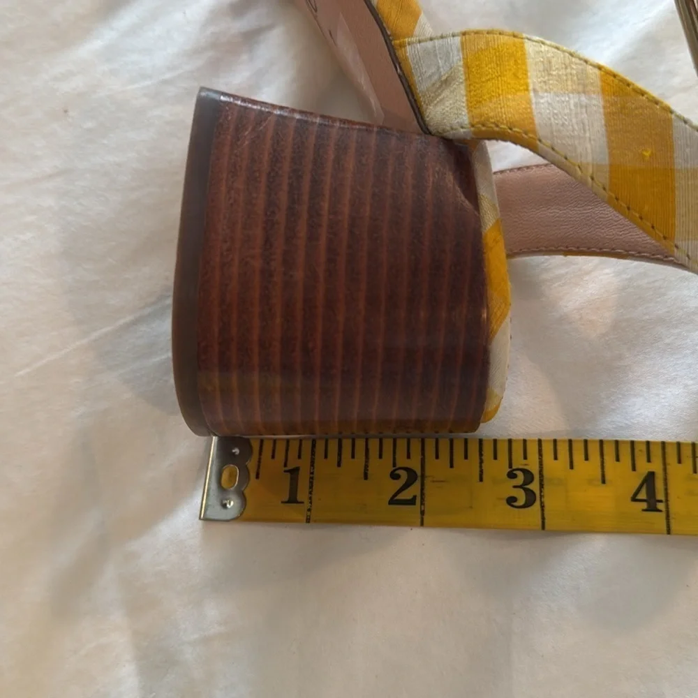 J.Crew Yellow and white Gingham Women's Sandals